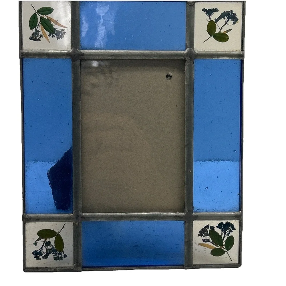 VTG Stained Glass Photo Frame
